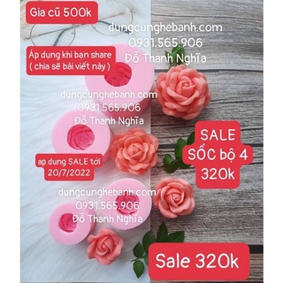 Khuôn Silicone Hoa Hồng Nở