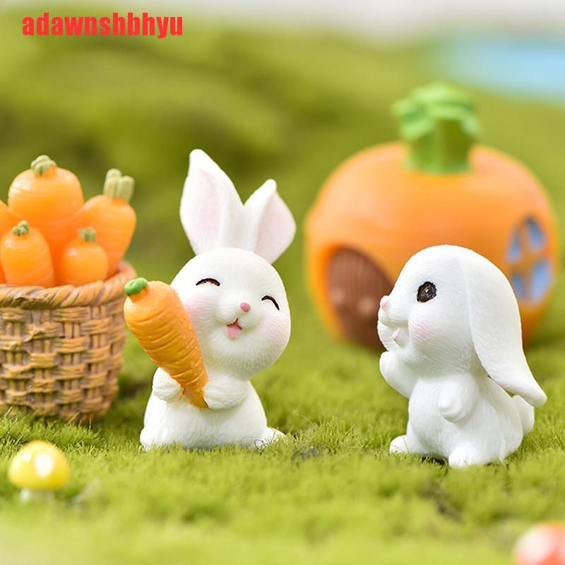 [adawnshbhyu] Tượng Thỏ Mini Bằng Nhựa Resin Thủ Công Trang Trí Vườn Thần Tiên