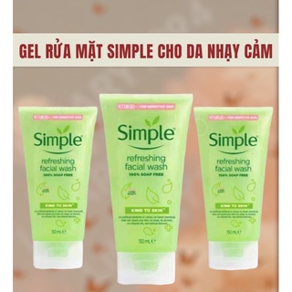 Sữa Rửa Mặt Simple Kind To Skin Refreshing Facial Wash 150mL