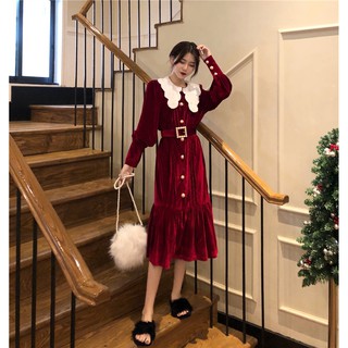 Đầm nhung đuôi cá hàng quảng châu order ( sau 4-7 ngày hàng về)