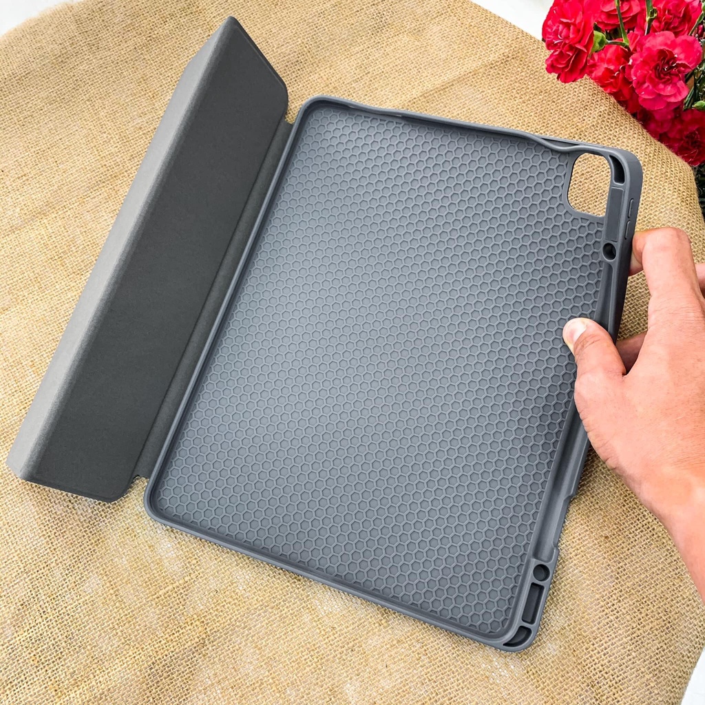 Bao da sợi vải Mutural cho iPad Gen 10 9 8 7 10.2 Air 5 4 10.9 inch 2020 Pro 11 2021 2020 có khay bút