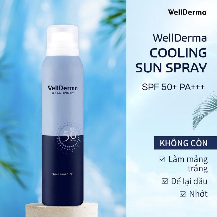 [Hàng auth] Xịt chống nắng wellderma cho body trắng da hàn quốc chính hãng