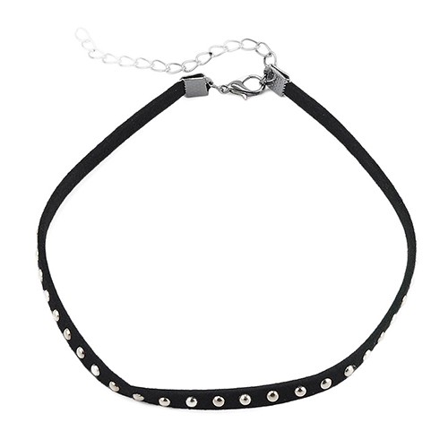 Vòng Cổ Choker Màu Đen Cá Tính Cho Nữ