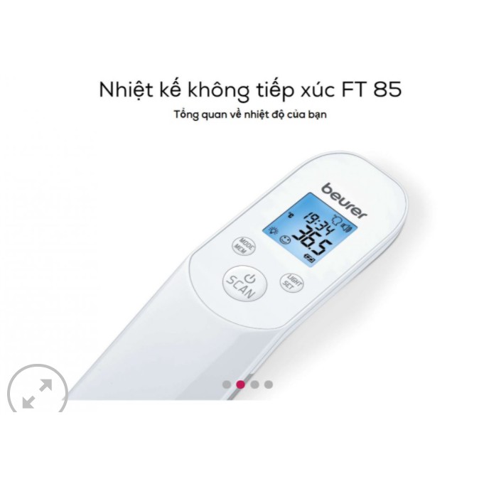 Nhiệt kế điện tử hồng ngoại đo tai, thân nhiệt Beurer FT 85 Chính hãng xuất xứ Đức