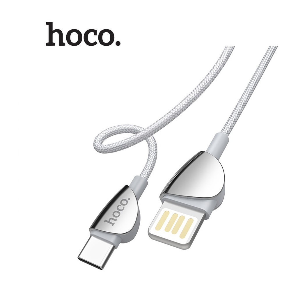 Cáp sạc 3A Hoco U62 Type-C vải dù siêu bền dài 1.2M cho Android