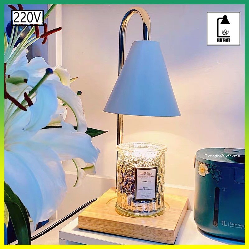 Đèn đốt nến thơm đế gỗ - Phụ kiện nến Yanee, Bath and body works - Phụ kiện làm thơm phòng