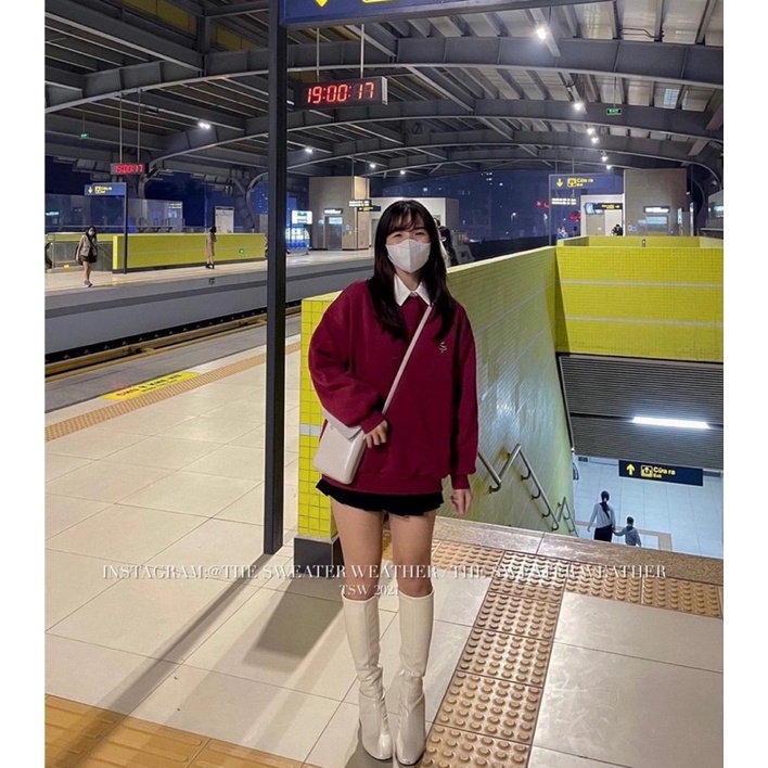 ÁO SWEATER THÊU CÂY THÔNG 2 MÀU