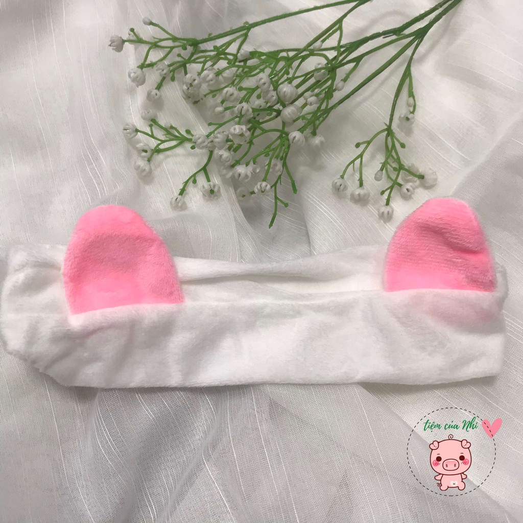 Băng đô tai mèo vải nhung mềm rửa mặt, trang điểm phong cách Hàn Quốc Tiệm Của Nhi BĐRM30