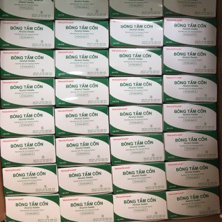 Bông tẩm cồn tanaphar - gạc tẩm cồn alcohol pads [hôp 100 cái