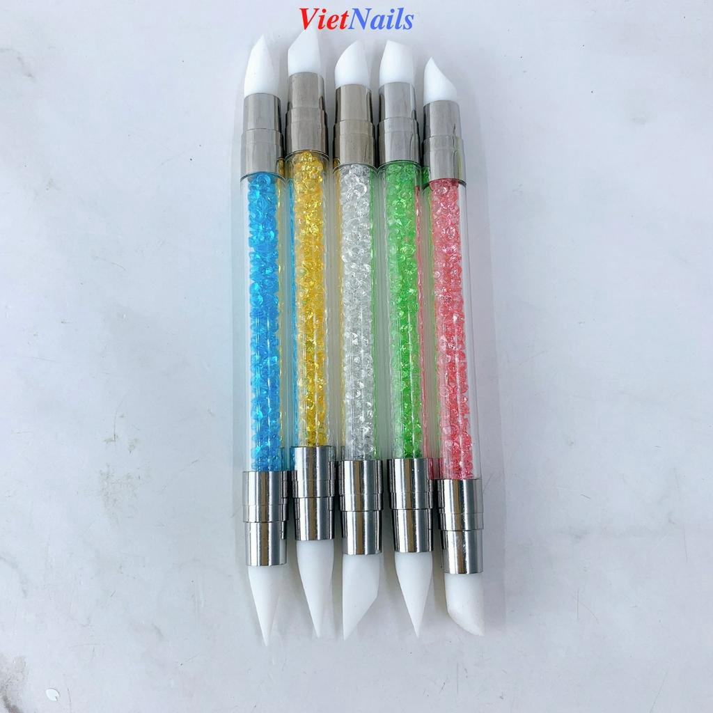 Bút Silicone Đa Năng Hai Đầu, Bút Nặn Hoa, Đẩy Sticker, Dán Foil, Chỉnh Hình Gel