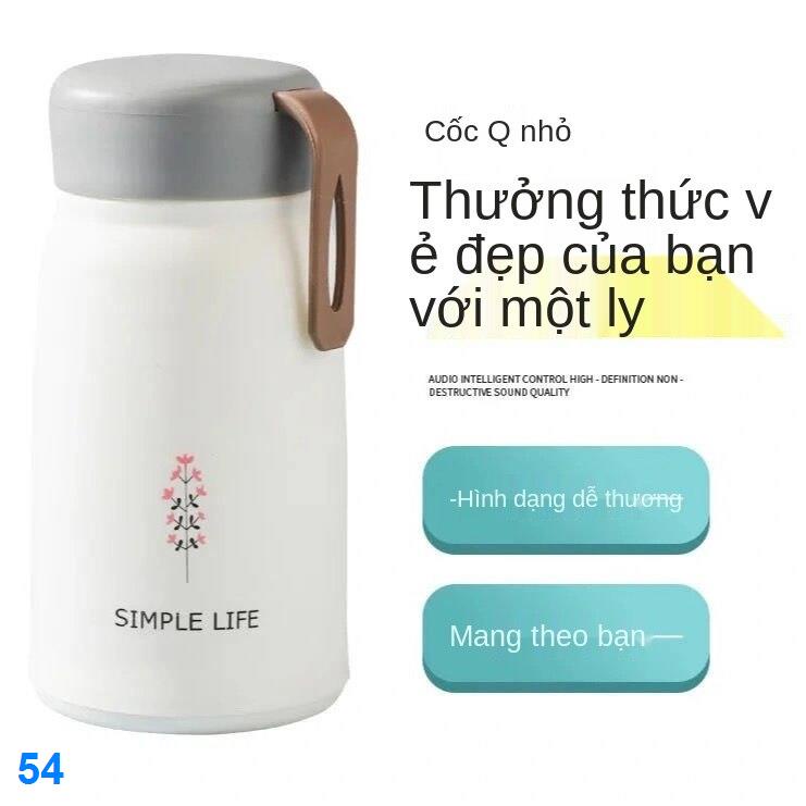 2021 ♣♧✘Cốc thủy tinh hai lớp trong cặp nước bình thường Phiên bản Hàn Quốc dễ thương nam nữ giá trị cao sinh viên và tr