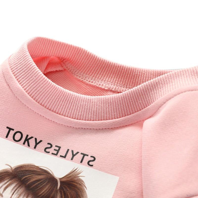 Áo Thun Dài Tay In Hình Hoạt Hình Cho Bé