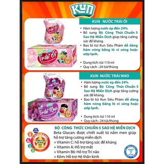 TÚI 110ML SỮA KUN CÁC VỊ