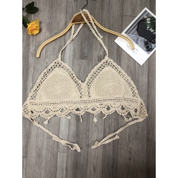Áo bra len móc nhiều kiểu mặc đi biển⚡️bikini hot