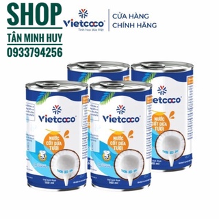 Combo 4 lon nước cốt dừa tươi vietcoco 400ml