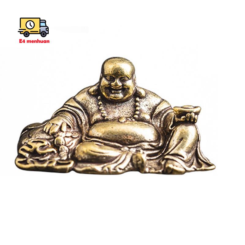 Đồ trang trí tượng Phật Di Lặc mini bằng đồng trang trí nhà cửa
