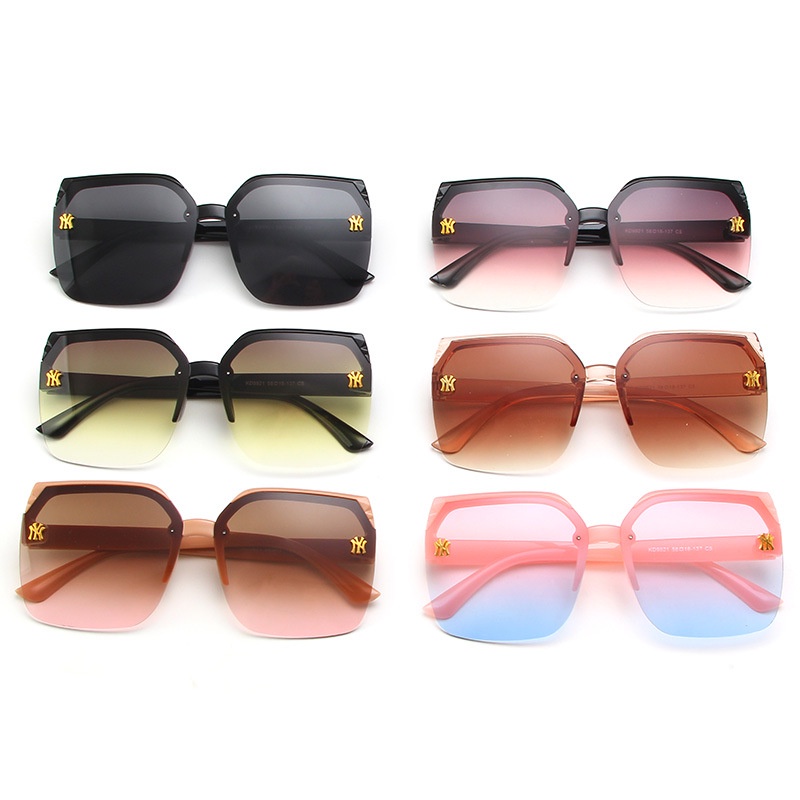 Kính Mát Gọng Vuông Oversized Bằng Kim Loại Màu Gradient Thời Trang Hàn Quốc Cho Nữ