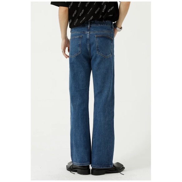 Quần jeans nam ống loe basic