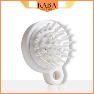 Bàn chải gội đầu silicon mềm có túi khi bảo vệ tóc và giúp thư giãn da đầu KABA