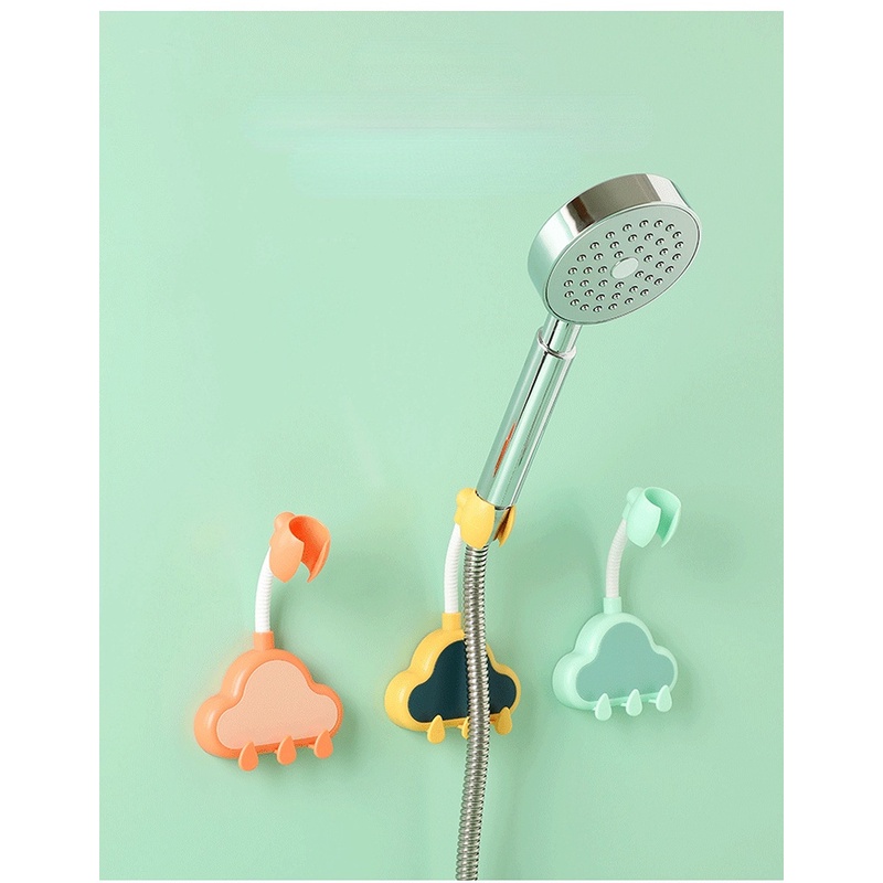 Giá Đỡ Đầu Vòi Hoa Sen Cố Định Không Cần Đục Lỗ Có Thể Điều Chỉnh Kèm Móc Treo Cho Nhà Tắm
