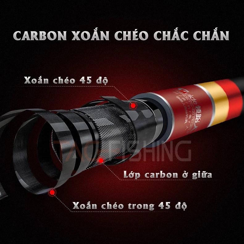 Cần tay Guide Hồng Ma Ảnh 4H 28i cần câu