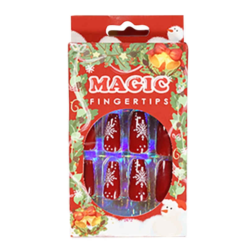 Móng Tay Giả Xixi Họa Tiết Giáng Sinh Dễ Thương