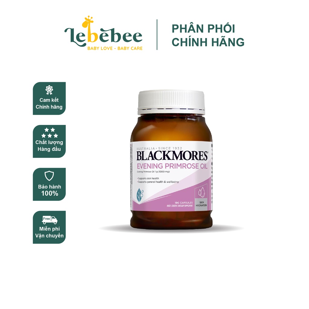 Tinh dầu hoa anh thảo Blackmores 190 viên của Úc