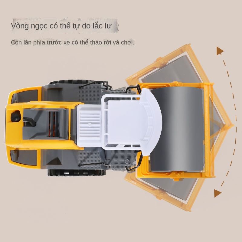 ❉◐✳Xe kỹ thuật con lăn lớn trẻ em bé trai 2-3-4 tuổi 1 quán tính mô phỏng xe đầm đồ chơi