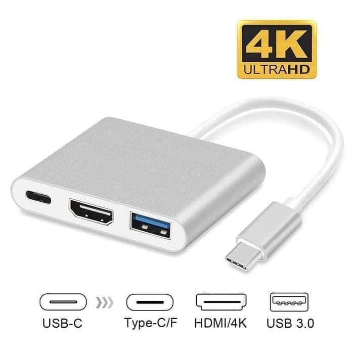 Bộ Chuyển Đổi Airsky Hc-04A Usb Type C Sang Hdmi + Typec + Dây Cáp Usb 3.0