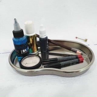Khay inox, khay hạt đậu đựng dụng cụ + hộp inox đựng bông