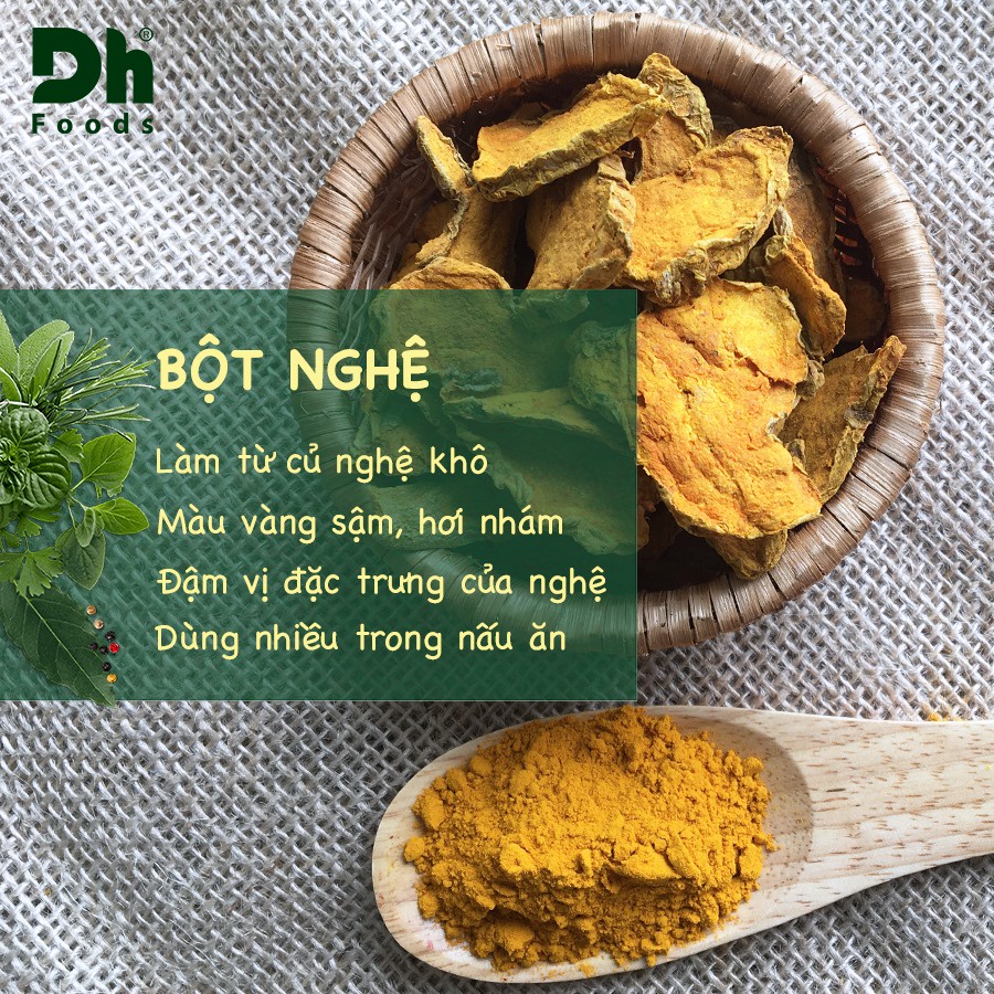 Bột nghệ Natural Dh Foods hũ gia vị, nguyên liệu 40Gr