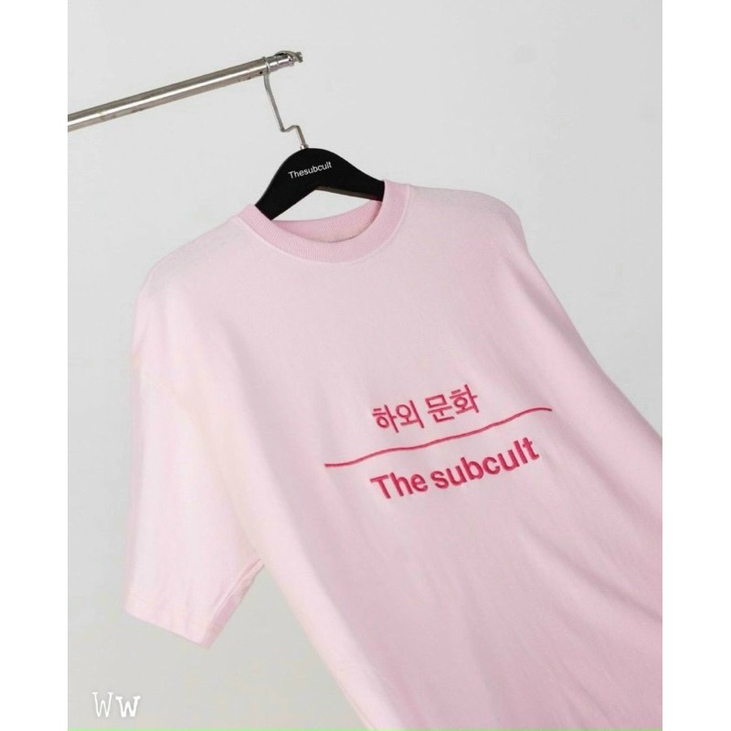 áo thun hàn quốc form rộng thêu chữ