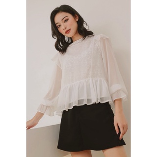 Váy kiểu đen - LACE SIDE SKORT - SODA POP