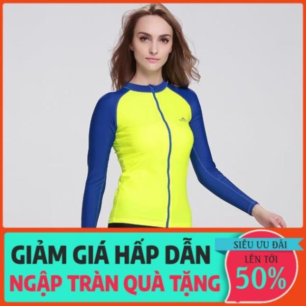LẺ ÁO BƠI NỮ DÀI TAY KÉO KHÓA thun lạnh dày đẹp hàng SBART * new