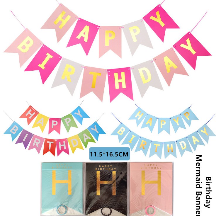 Banner Trang Trí Tiệc Hình Đuôi Cá 11.5*16.5cm