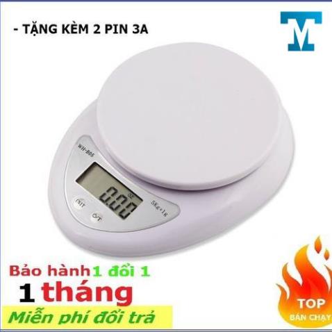 Cân tiểu ly điện tử nhà bếp mini định lượng từ 1gram đến 5kg làm bánh cân thực phẩm chính xác cao