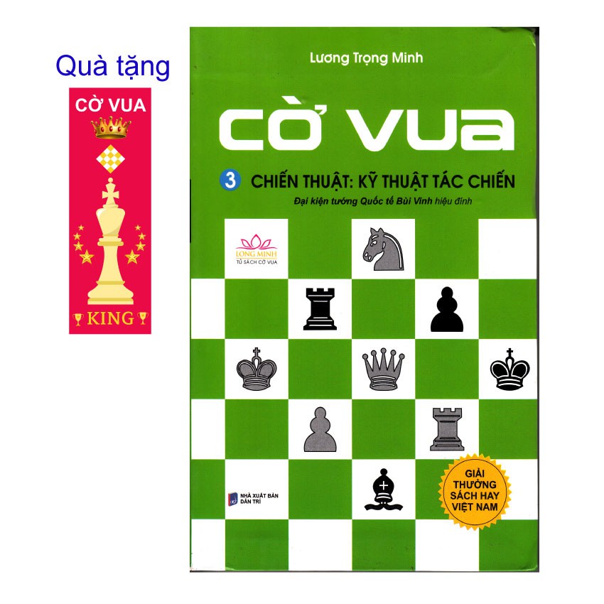 Sách dạy học chơi Cờ vua, Chiến thuật: Kỹ thuật tác chiến - Tập 3, giúp rèn luyện tư duy (tặng 1 bookmark chess)