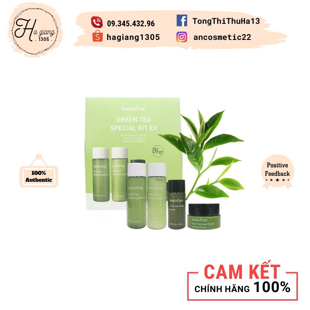 TRỢ GIÁ MẪU MỚI 2020 Set Dưỡng Da Innisfree Green Tea Special Kit Ex Mini thumbnail