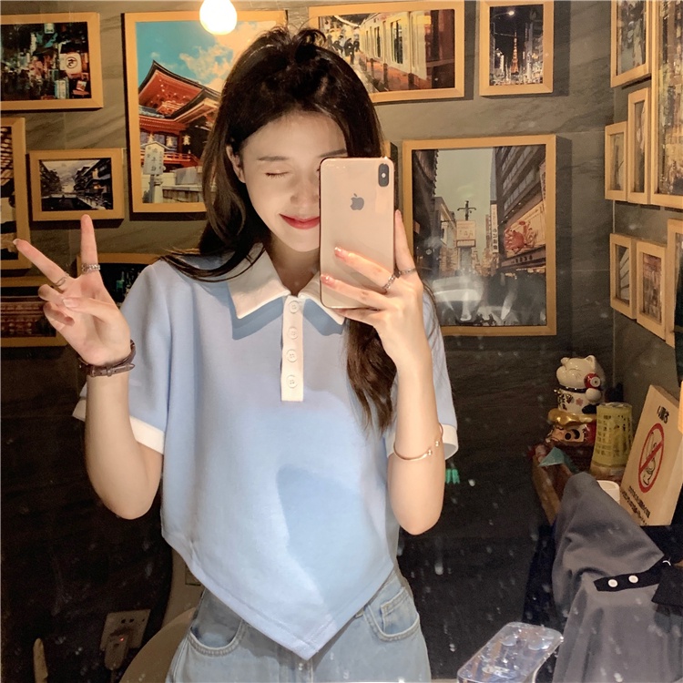 Áo thun SUXI tay ngắn đơn giản phong cách thể thao thời trang mùa hè dễ phối đồ cho nữ