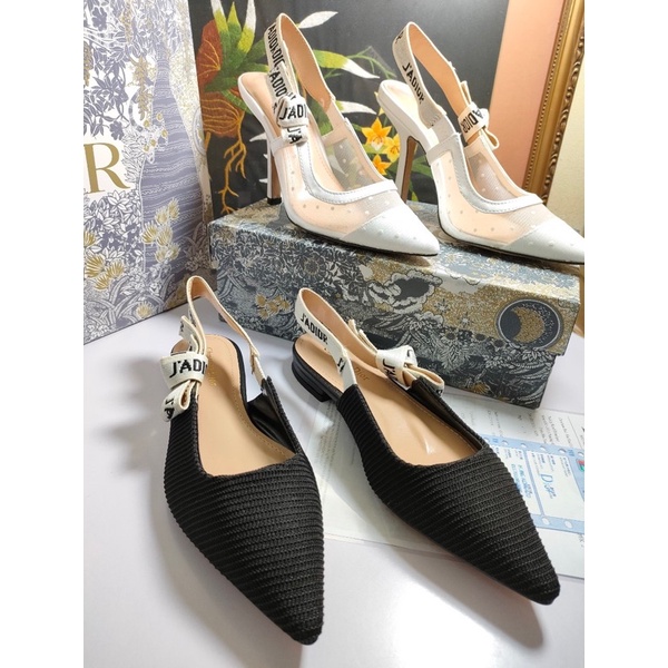 Sandal bít mũi dior gân hàng qccc fullbox