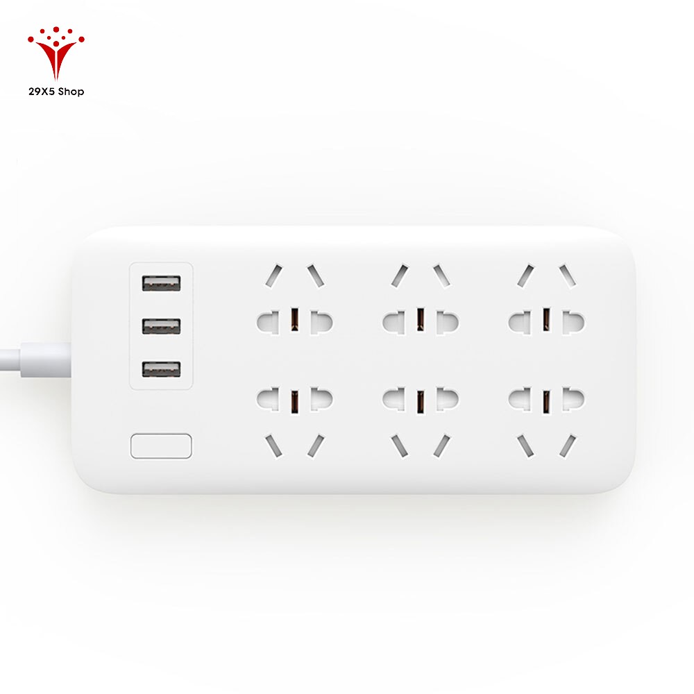 Ổ Cắm Điện Thông Minh Xiaomi Power Trip CXB6 - 1QM , 6 cổng 220v , 3 cổng USB sạc điện thoại - Bảo hành 6 tháng