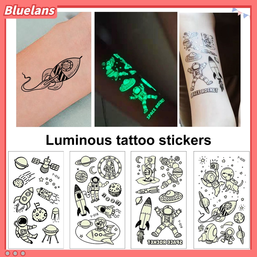 Hình Xăm Tạm Thời Bằng Giấy Họa Tiết Vũ Trụ Dễ Thương Thân Thiện Với Môi Trường