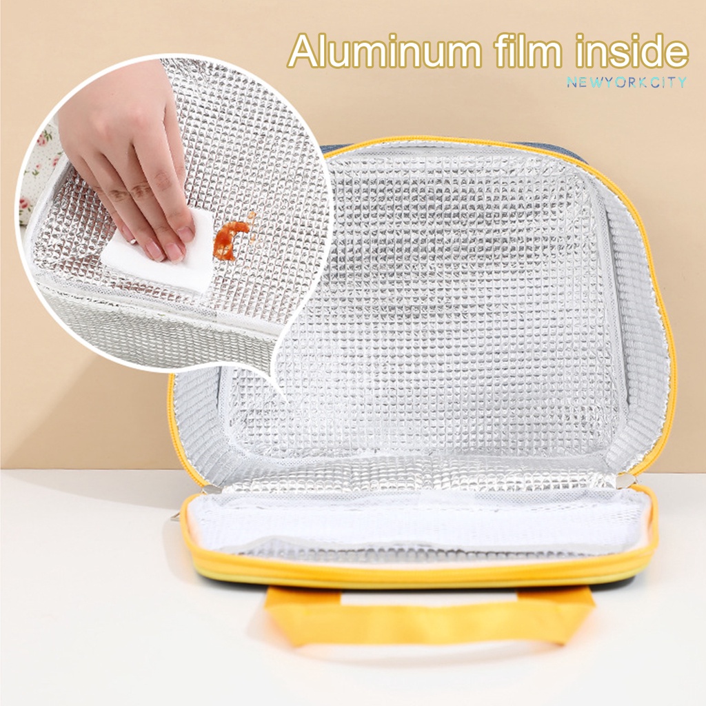 Túi Vải Oxford Ba Lớp Cách Nhiệt Chống Rò Rỉ Sức Chứa Lớn Bảo Vệ Đồ Dùng