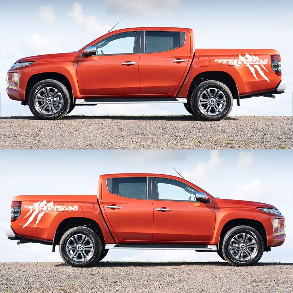 2 cái nhặt dán đề can đồ họa xe 4x4 cho mitsubishi l200 triton clawmark pickup truck phụ kiện vinyl