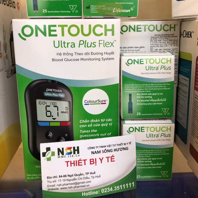 [DATE XA] que thử test thử đường huyết tiểu đường One Touch Ultra Plus Flex Johnsons & Johnson