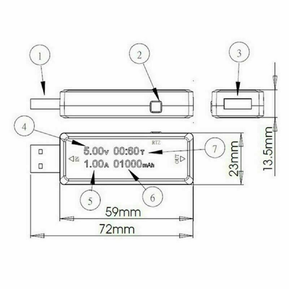 Usb Đo Dòng Điện Sạc Pin