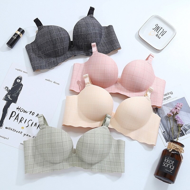 Áo lót nữ, Áo su kẻ không gọng nâng ngực hình bàn tay Al2090