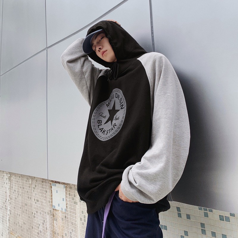 Áo Hoodie Tay Dài Ngôi Sao SuzaSport Phong Cách Hip Hop Đường Phố Nhật Bản Cho Nam Với 2 Màu | BigBuy360 - bigbuy360.vn