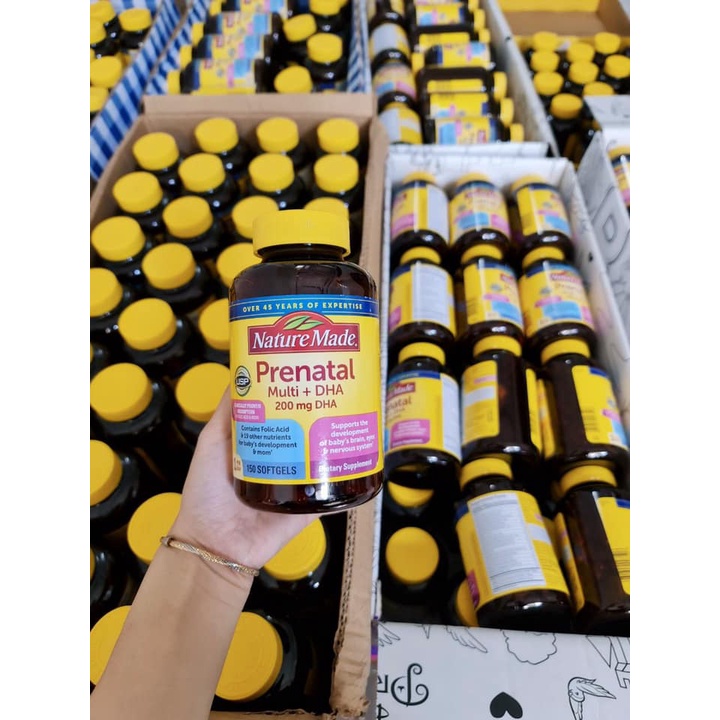 Viên uống bổ sung VITAMIN TỔNG HỢP Prenatal Multi DHA cho mẹ bầu 150v