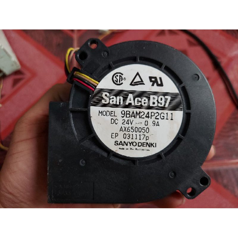 Quạt sò San Ace B97 24v 0.9A tháo máy Nhật.